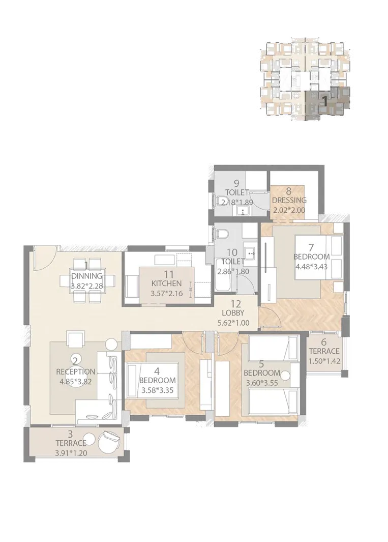 APT 01 floorplan